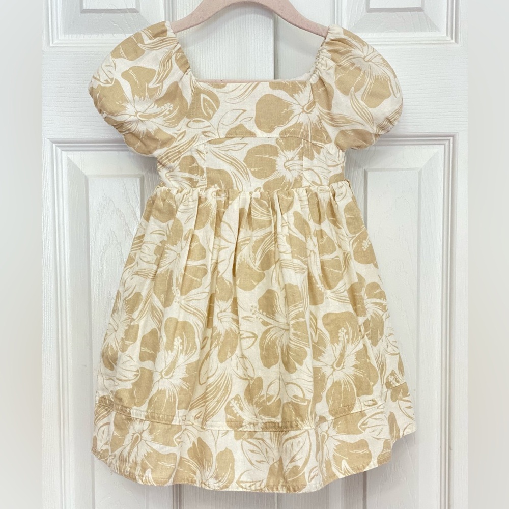 2T Floral Puff Sleeve Kids Dress